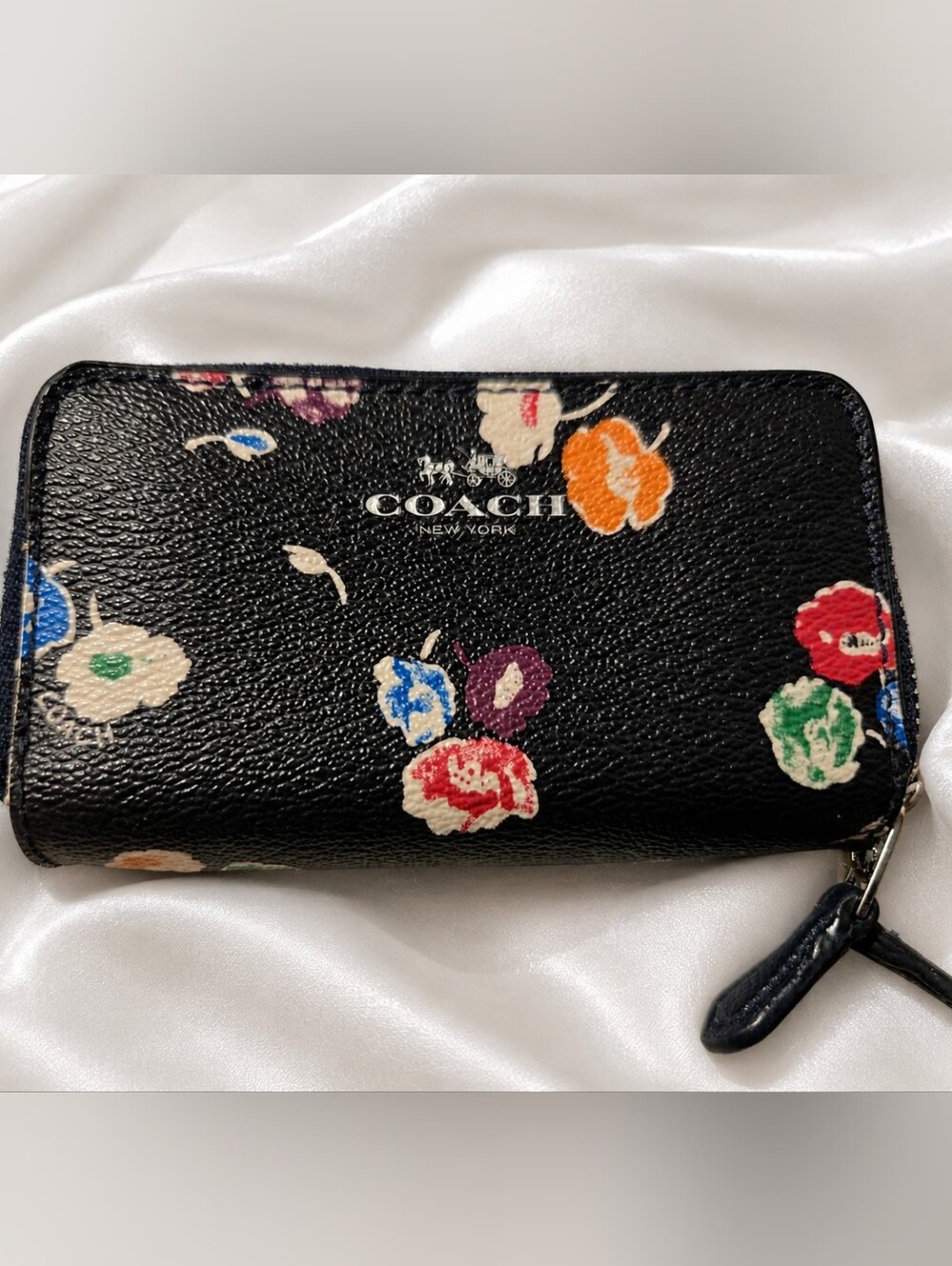 Coach Wildflower Mini Double Zip Coin Case F65442